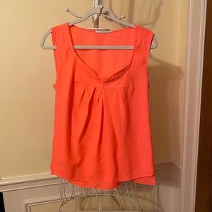 T Tahari blouse neon pink